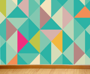 geometric wallpaper trend